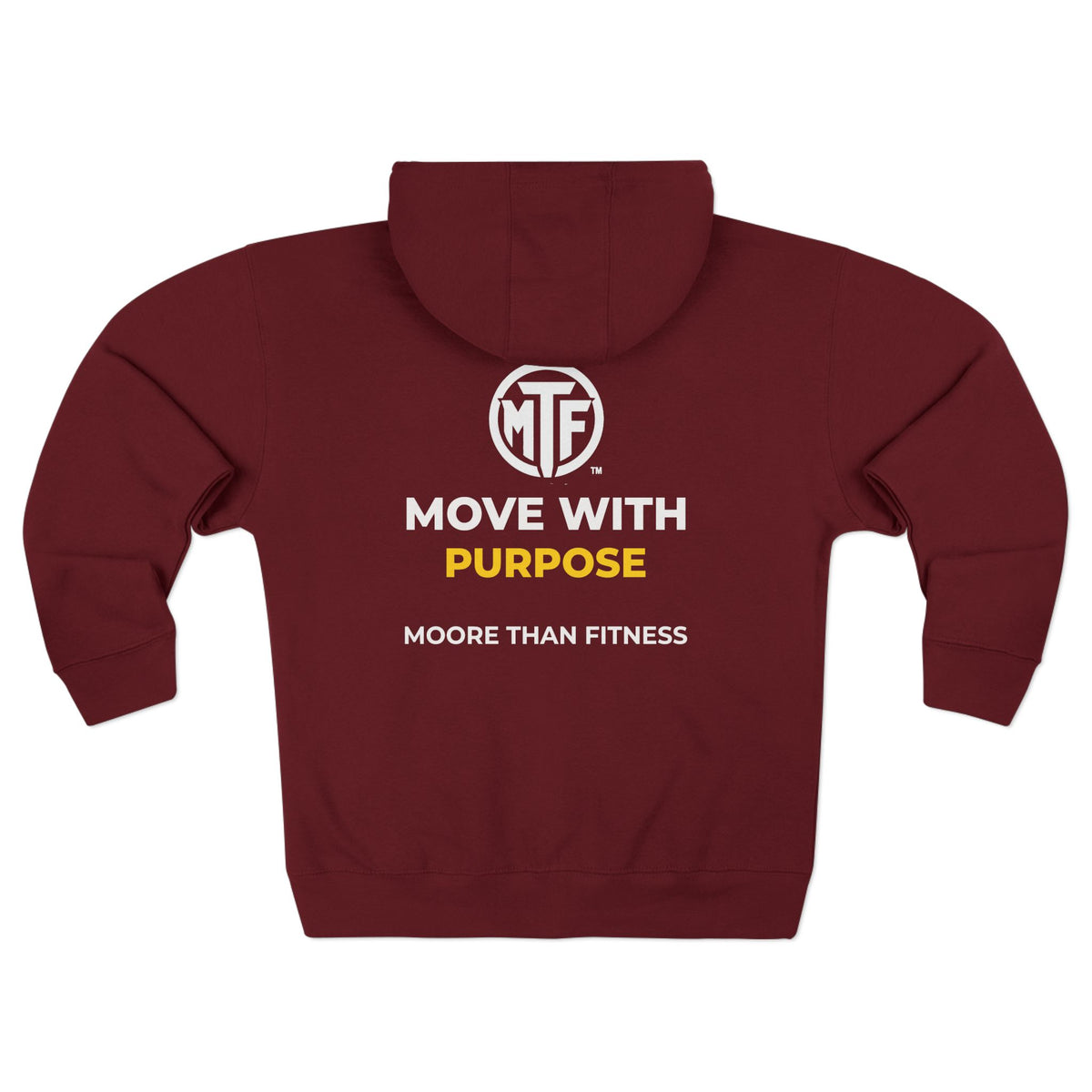 Move With Purpose Zip Hoodie — Moore Than Fitness Logo Fitness Hoodie