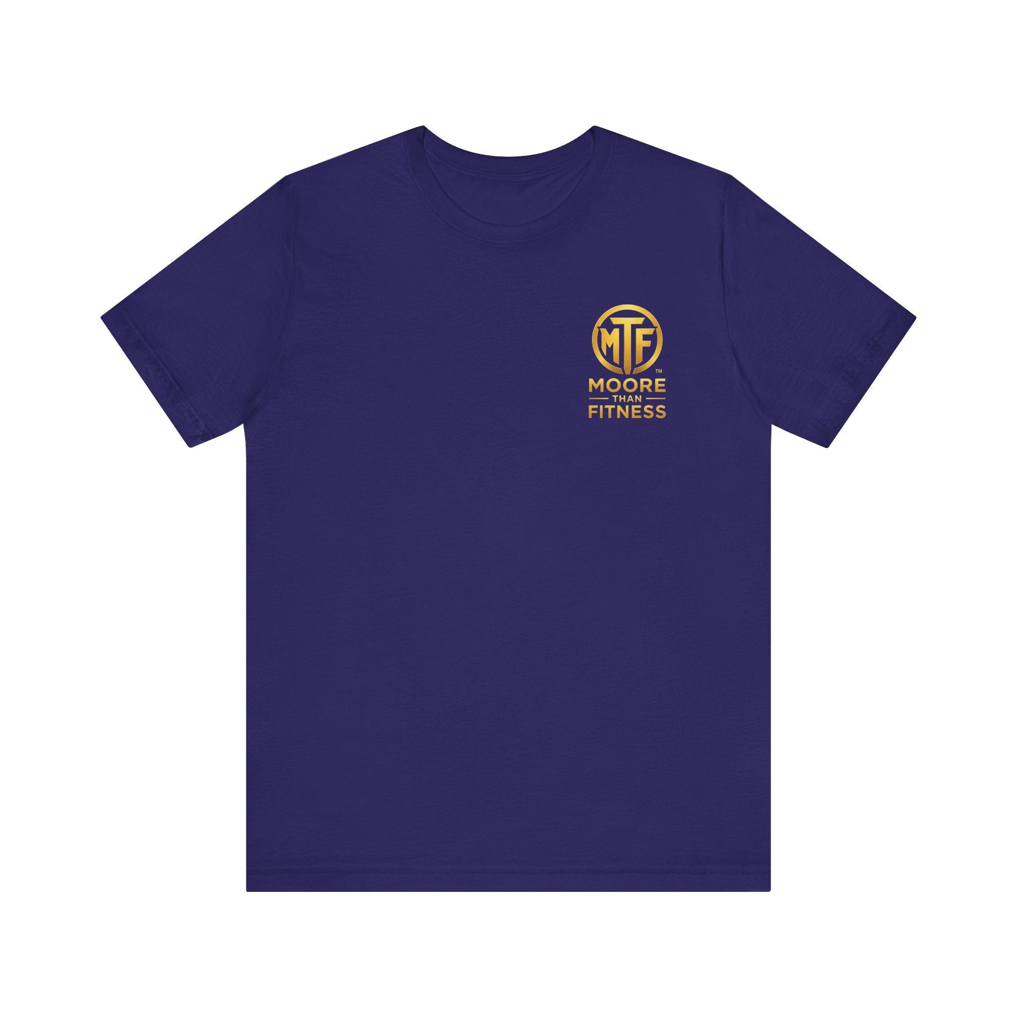 Moore Than Fitness Tee – Gold Logo Short Sleeve Shirt