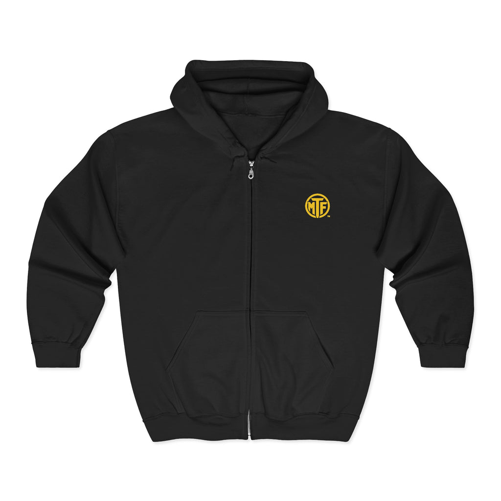 Become Moore Zip Hoodie — "Become Moore" Fitness Full-Zip Hooded Sweatshirt