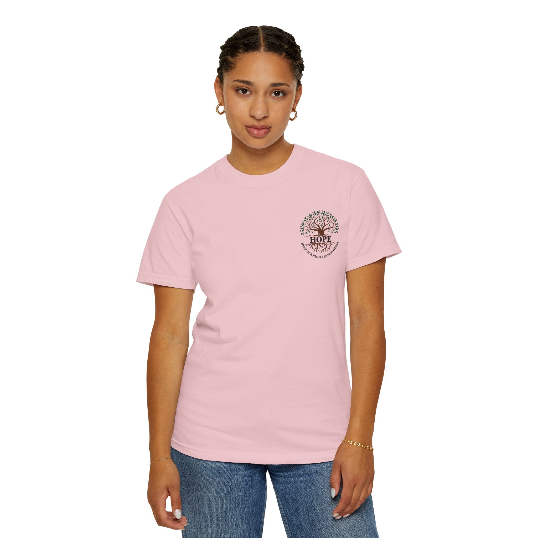 Hope Tree T-Shirt — "Help Our People Everywhere" Comfort Tee