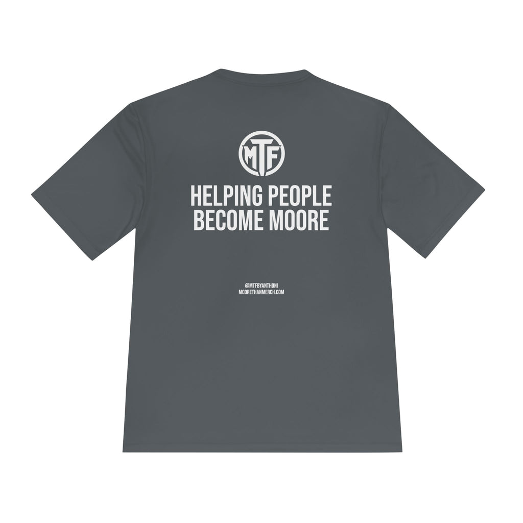 Moore Fitness 'Helping People Become More' Moisture-Wicking Tee
