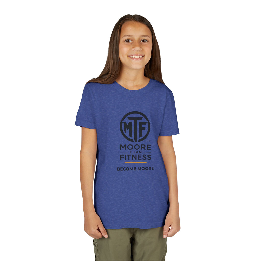 Youth Tee — Moore Than Fitness 'Become Moore' Logo Tee (Move With Purpose)