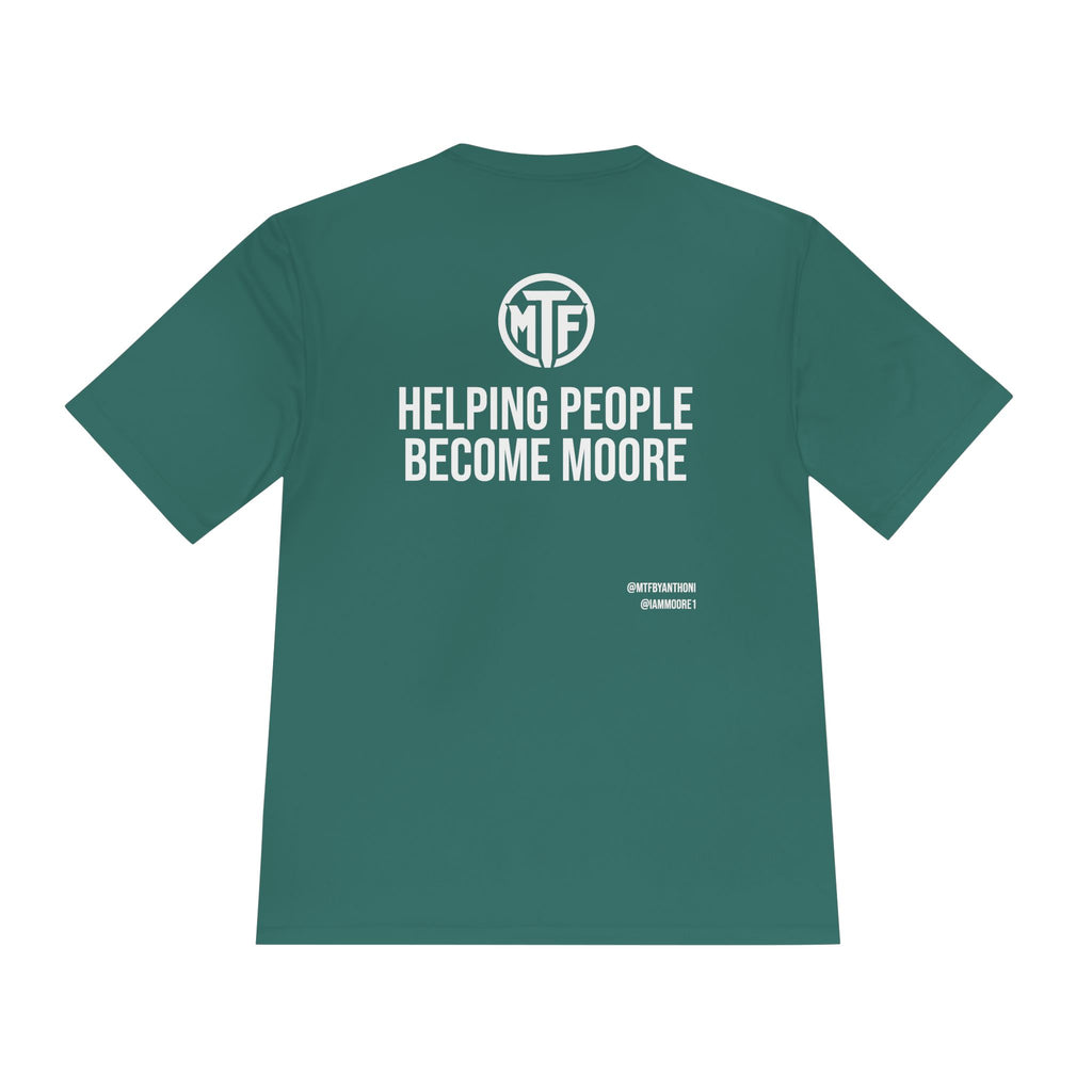 Moore Fitness 'Helping People Become More' Moisture-Wicking Tee