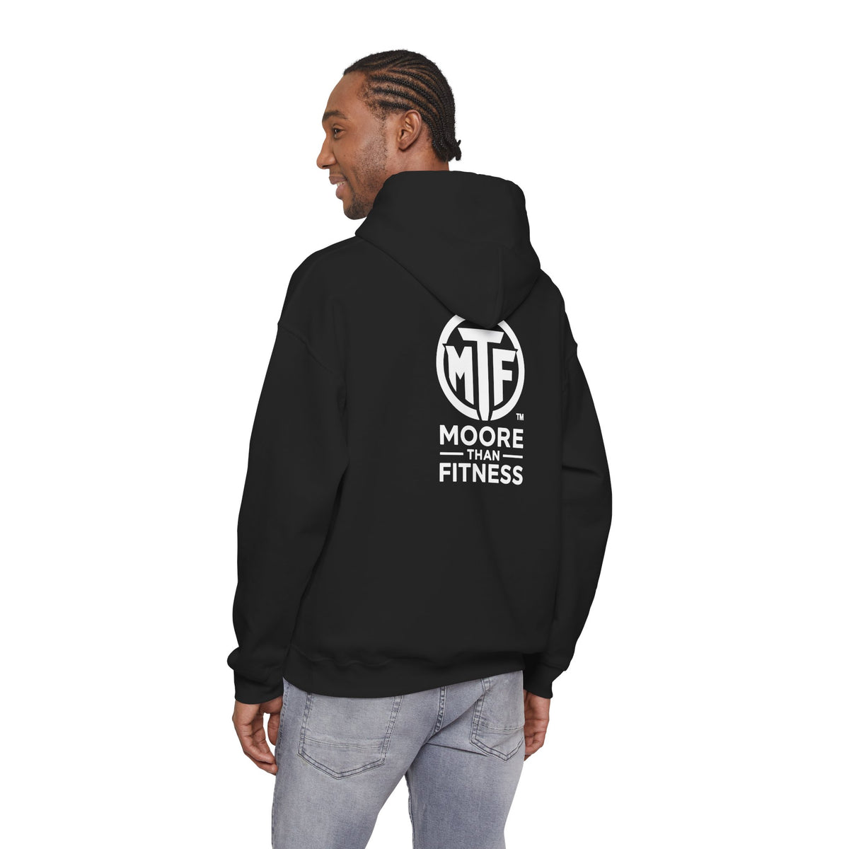 Signature Moore Than Fitness Logo Hoodie — "Become Moore" Sleeve Pullover