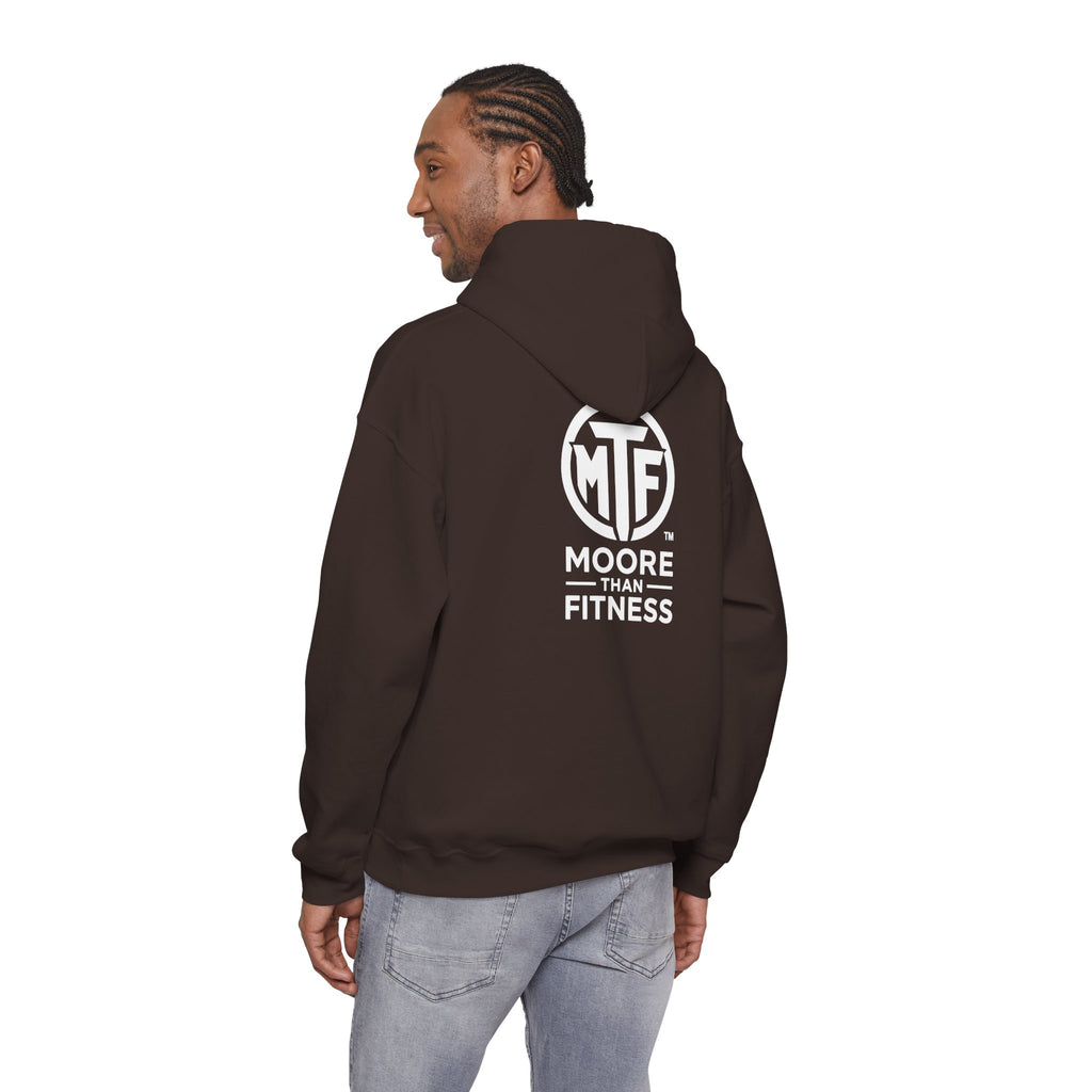 Signature Moore Than Fitness Logo Hoodie — "Become Moore" Sleeve Pullover