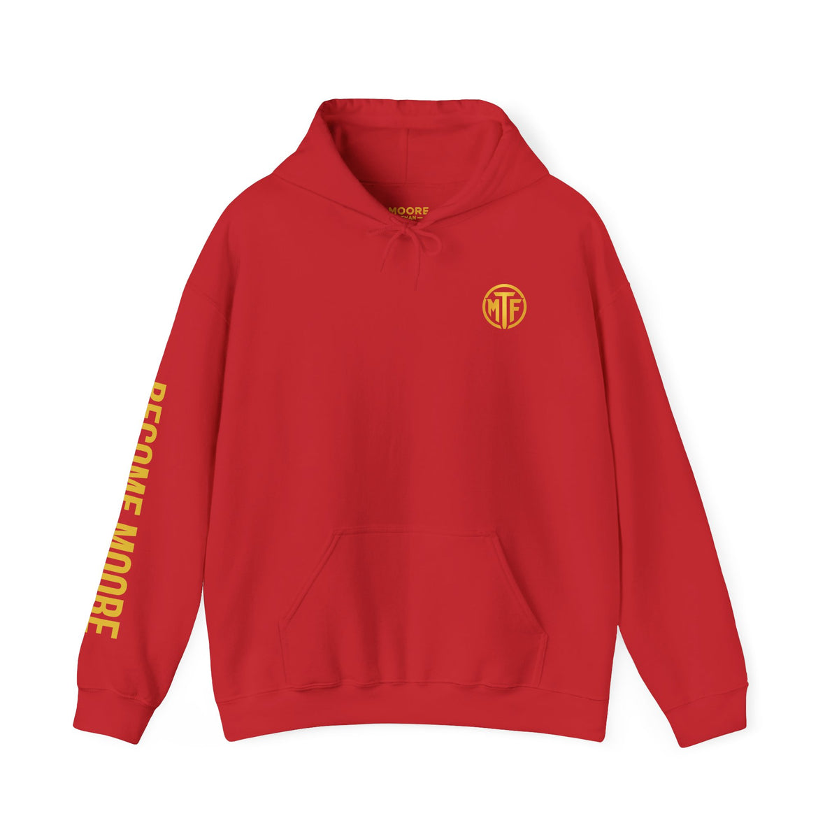 Signature Moore Than Fitness Logo Hoodie — "Become Moore" Sleeve Pullover