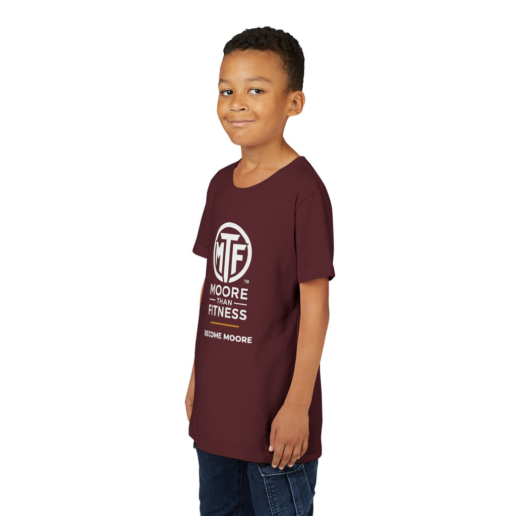 Youth Tee — Moore Than Fitness 'Become Moore' Logo Tee (Move With Purpose)