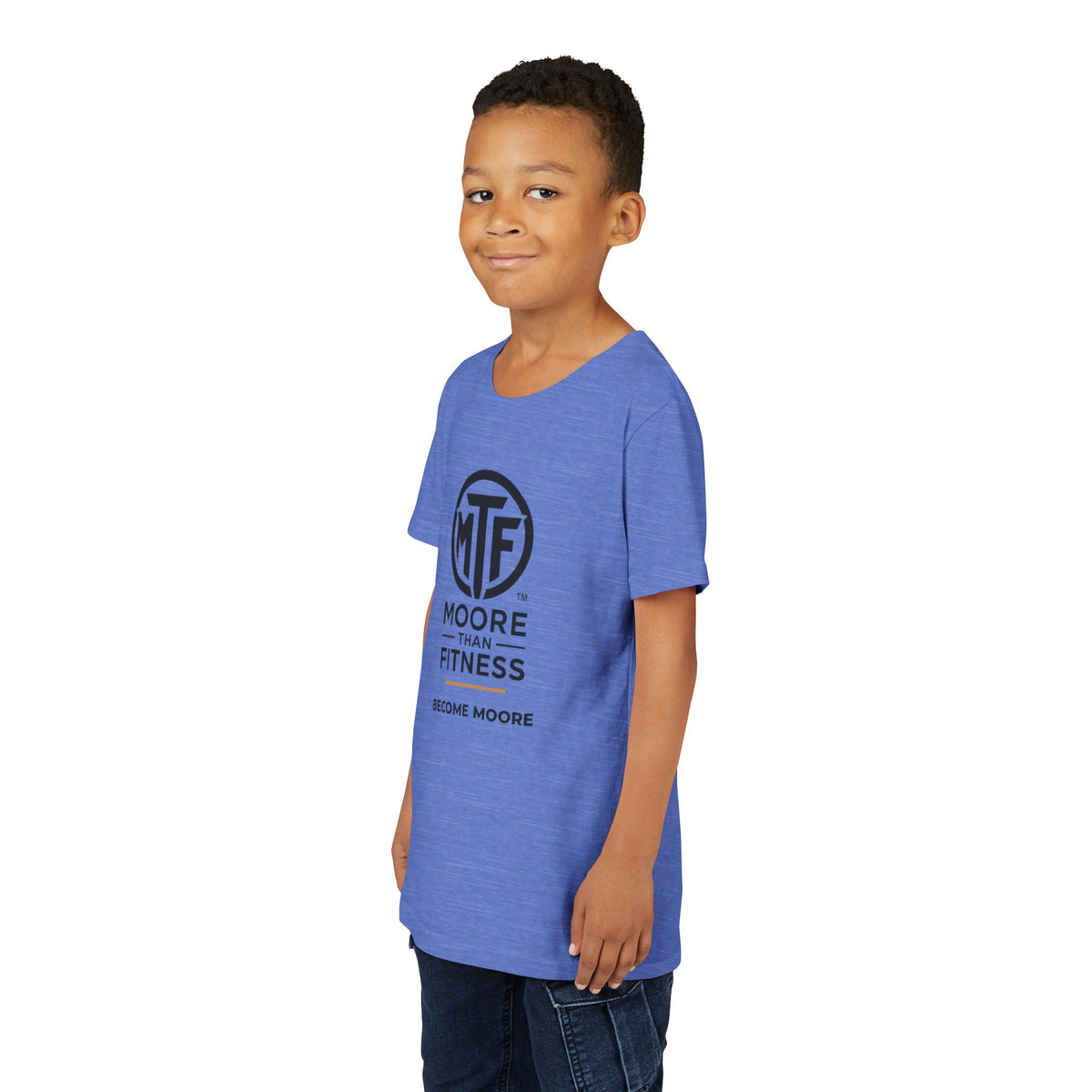 Youth Tee — Moore Than Fitness 'Become Moore' Logo Tee (Move With Purpose)