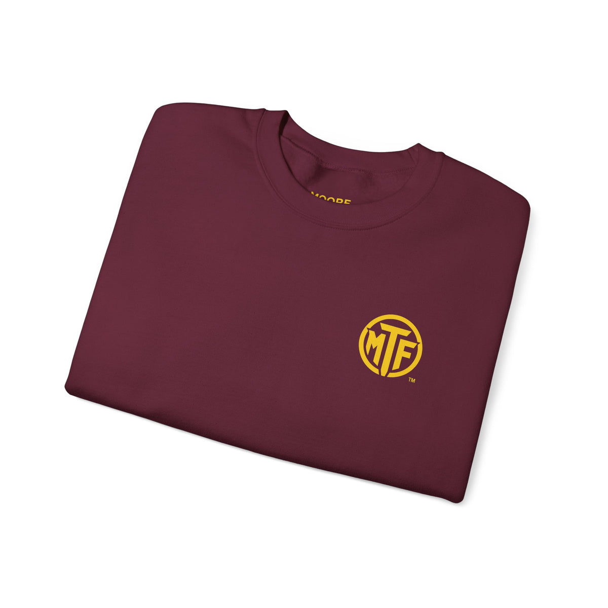 Crewneck Sweatshirt — "Unfinished by Design" Minimal Logo Pullover