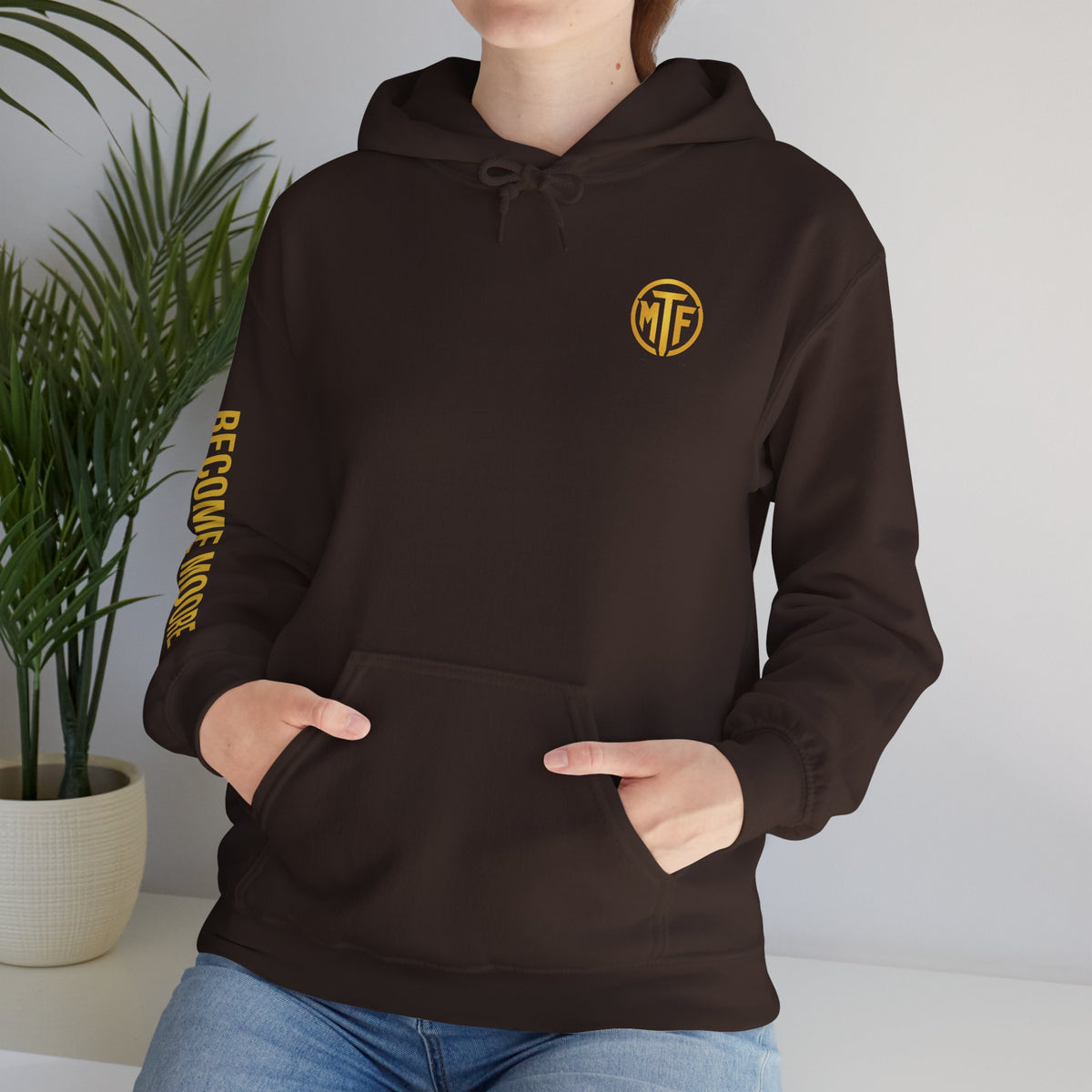 Signature Moore Than Fitness Logo Hoodie — "Become Moore" Sleeve Pullover