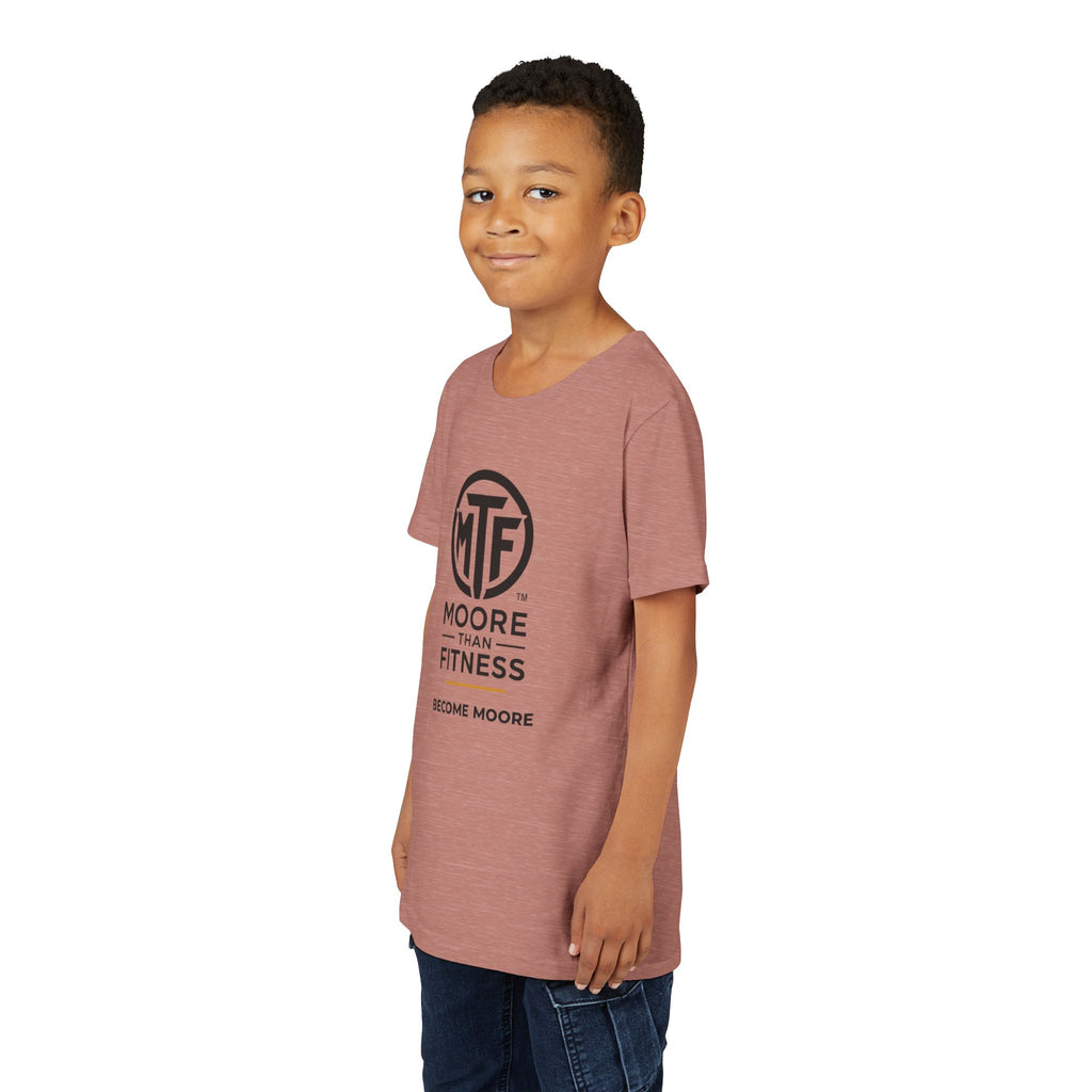 Youth Tee — Moore Than Fitness 'Become Moore' Logo Tee (Move With Purpose)