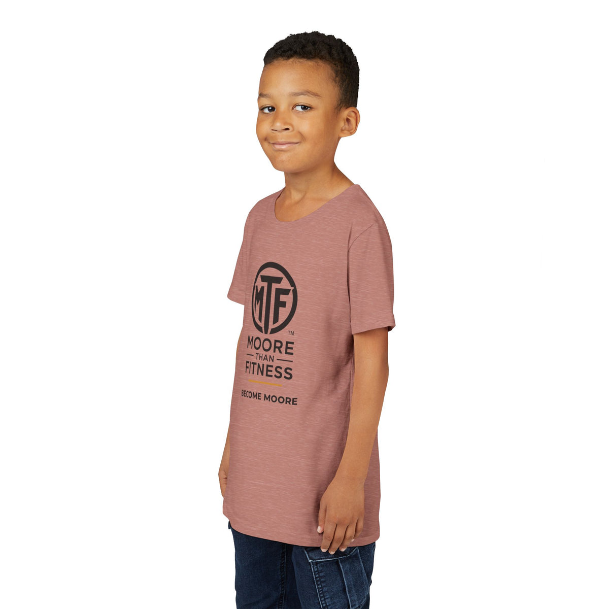 Youth Tee — Moore Than Fitness 'Become Moore' Logo Tee (Move With Purpose)
