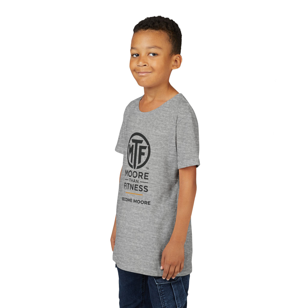 Youth Tee — Moore Than Fitness 'Become Moore' Logo Tee (Move With Purpose)