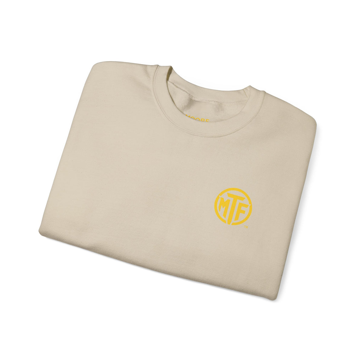 Crewneck Sweatshirt — "Unfinished by Design" Minimal Logo Pullover