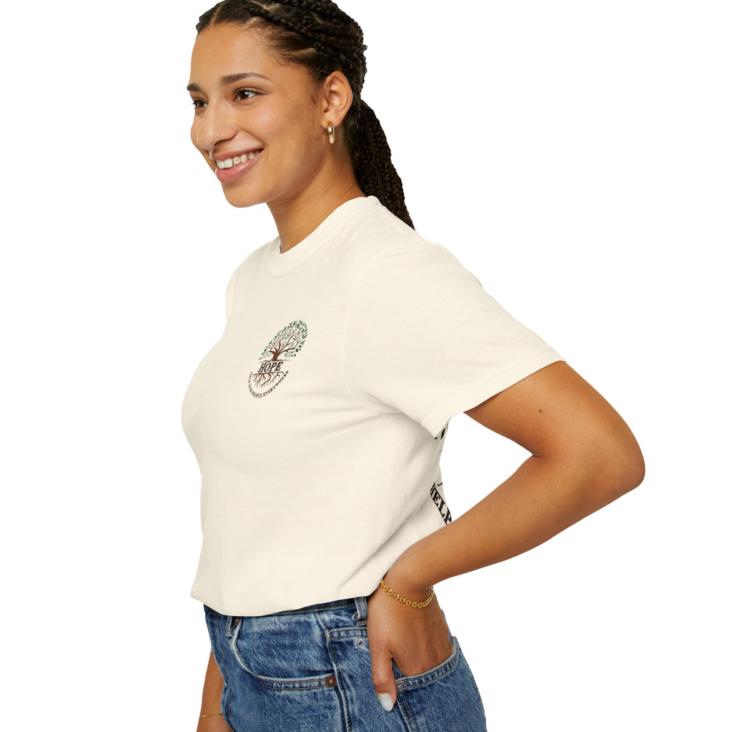 Hope Tree T-Shirt — "Help Our People Everywhere" Comfort Tee