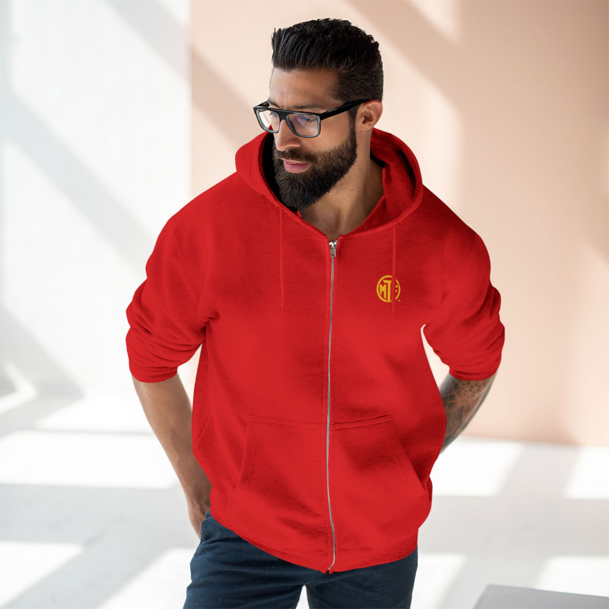 Move With Purpose Zip Hoodie — Moore Than Fitness Logo Fitness Hoodie