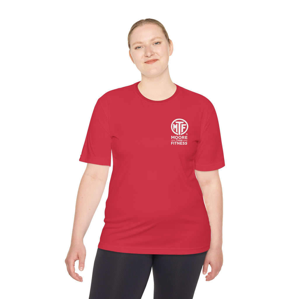 Moore Fitness 'Helping People Become More' Moisture-Wicking Tee
