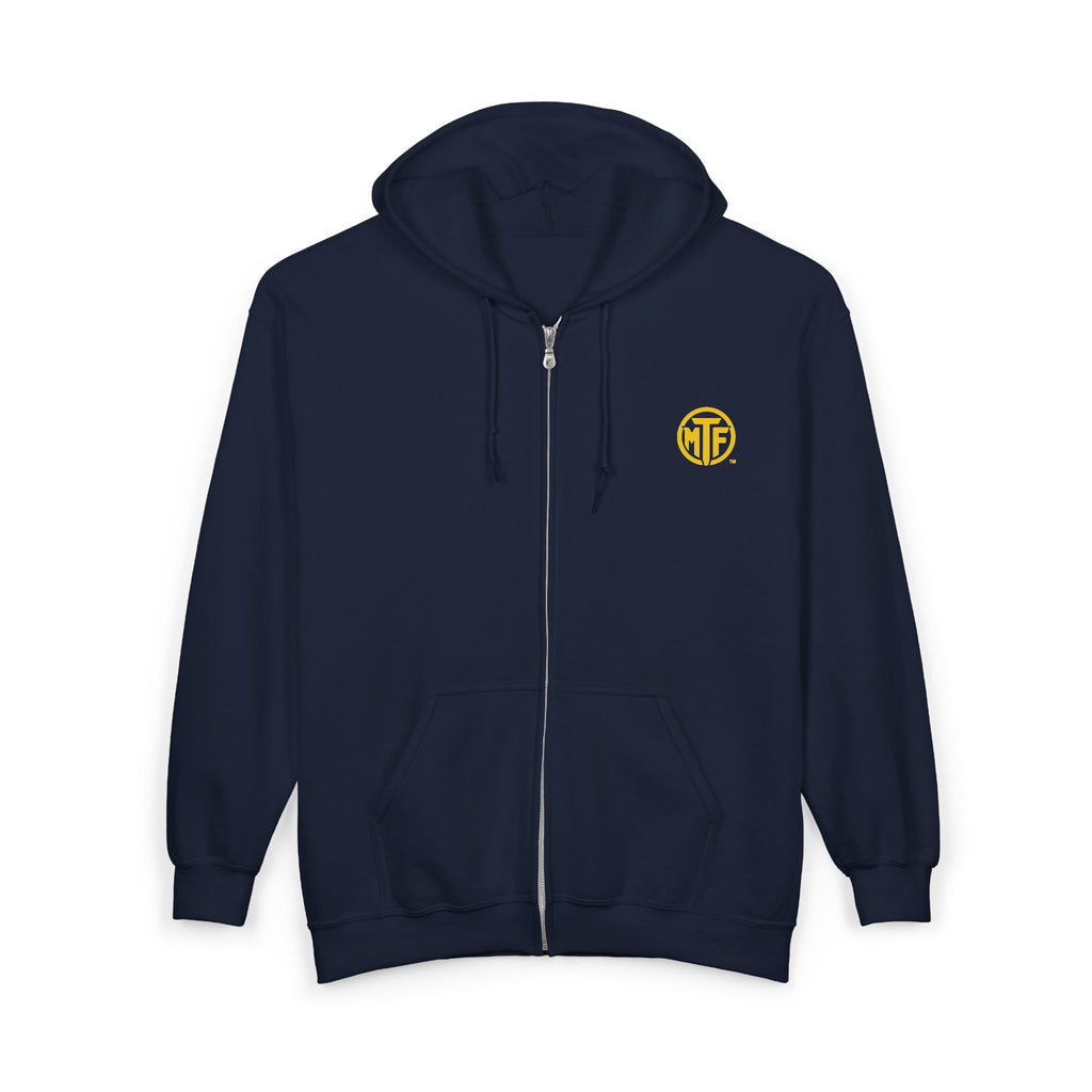 Become Moore Zip Hoodie — "Become Moore" Fitness Full-Zip Hooded Sweatshirt