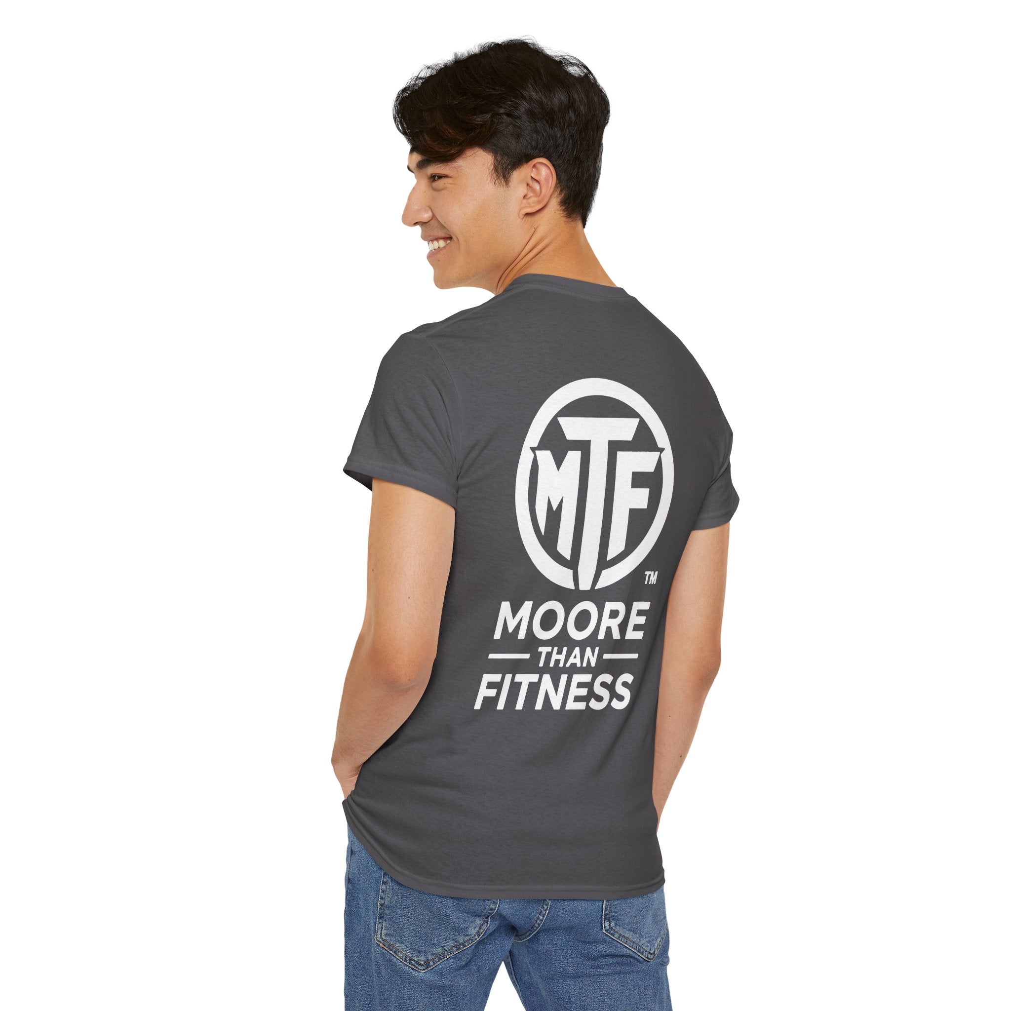 Moore Than Fitness Logo T‑Shirt — Gym Tee with MTF Emblem