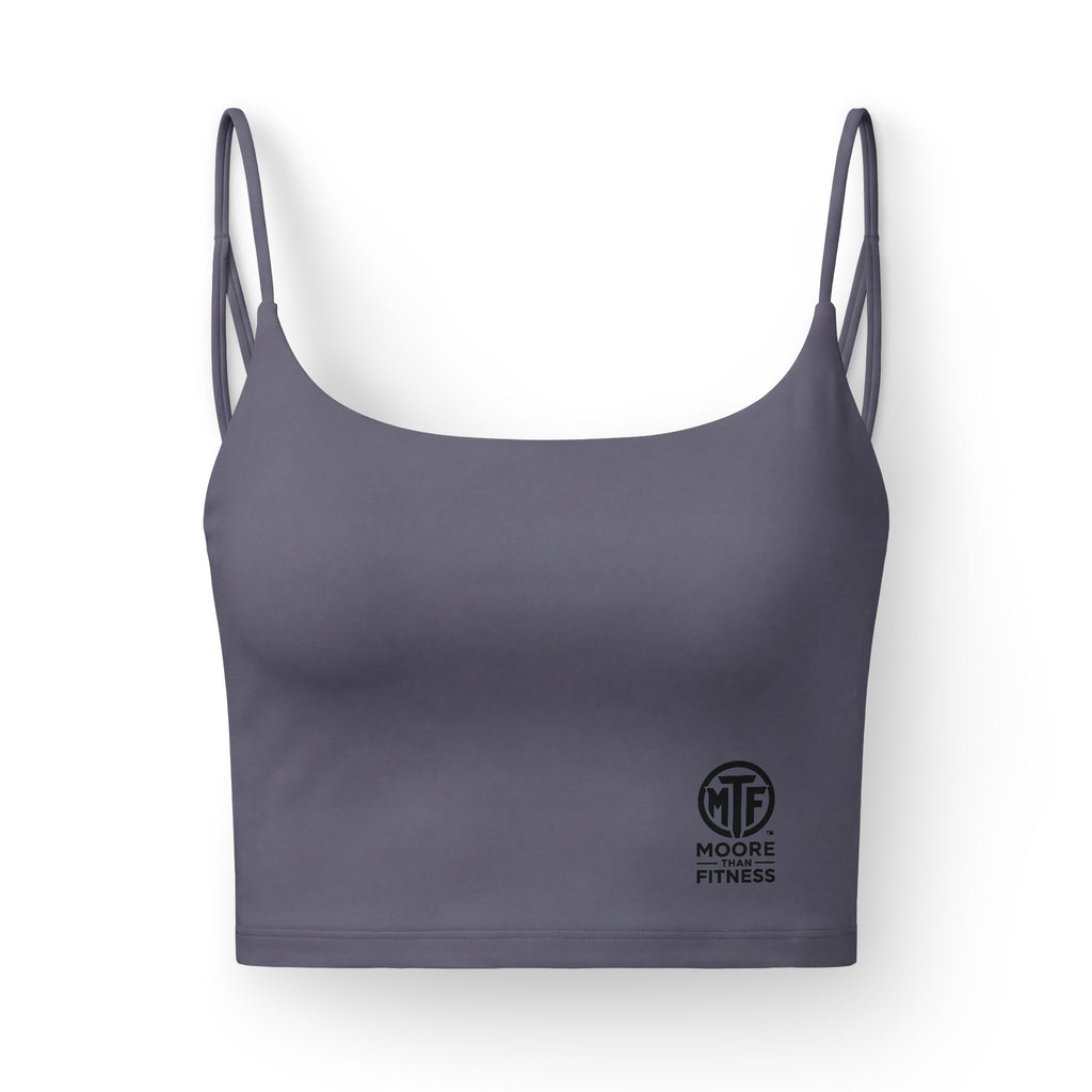 Women’s Luxe Bra — Moore Fitness Crop with ‘Always Becoming Moore’ Back Text