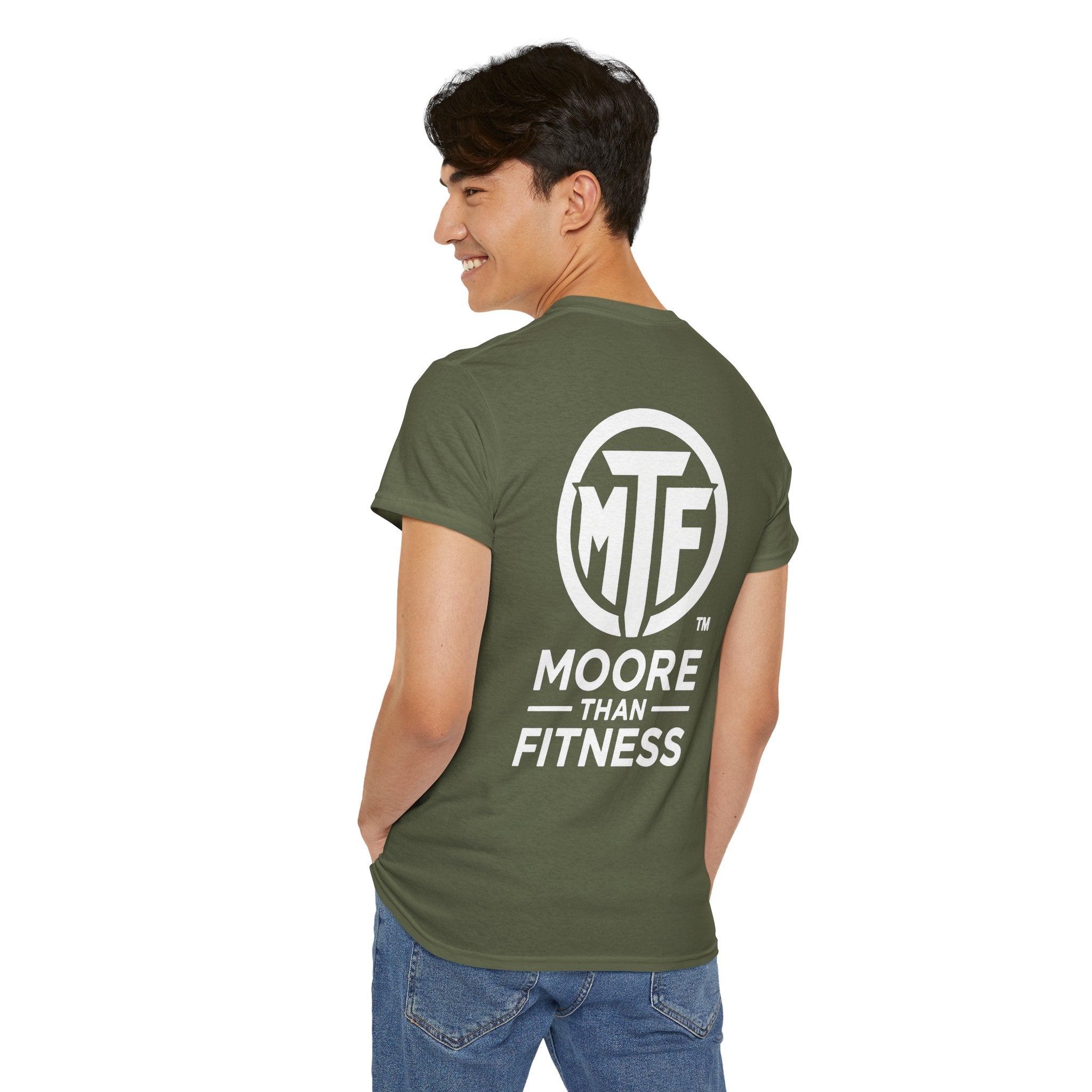 Moore Than Fitness Logo T‑Shirt — Gym Tee with MTF Emblem