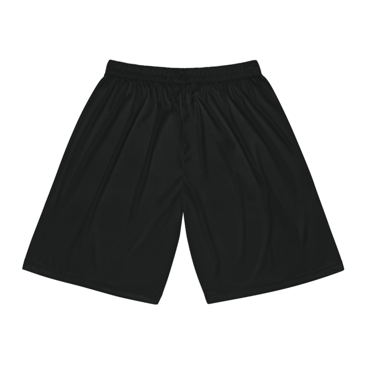 Black Performance Basketball Shorts with Subtle WTF Logo — Athletic Mesh AOP