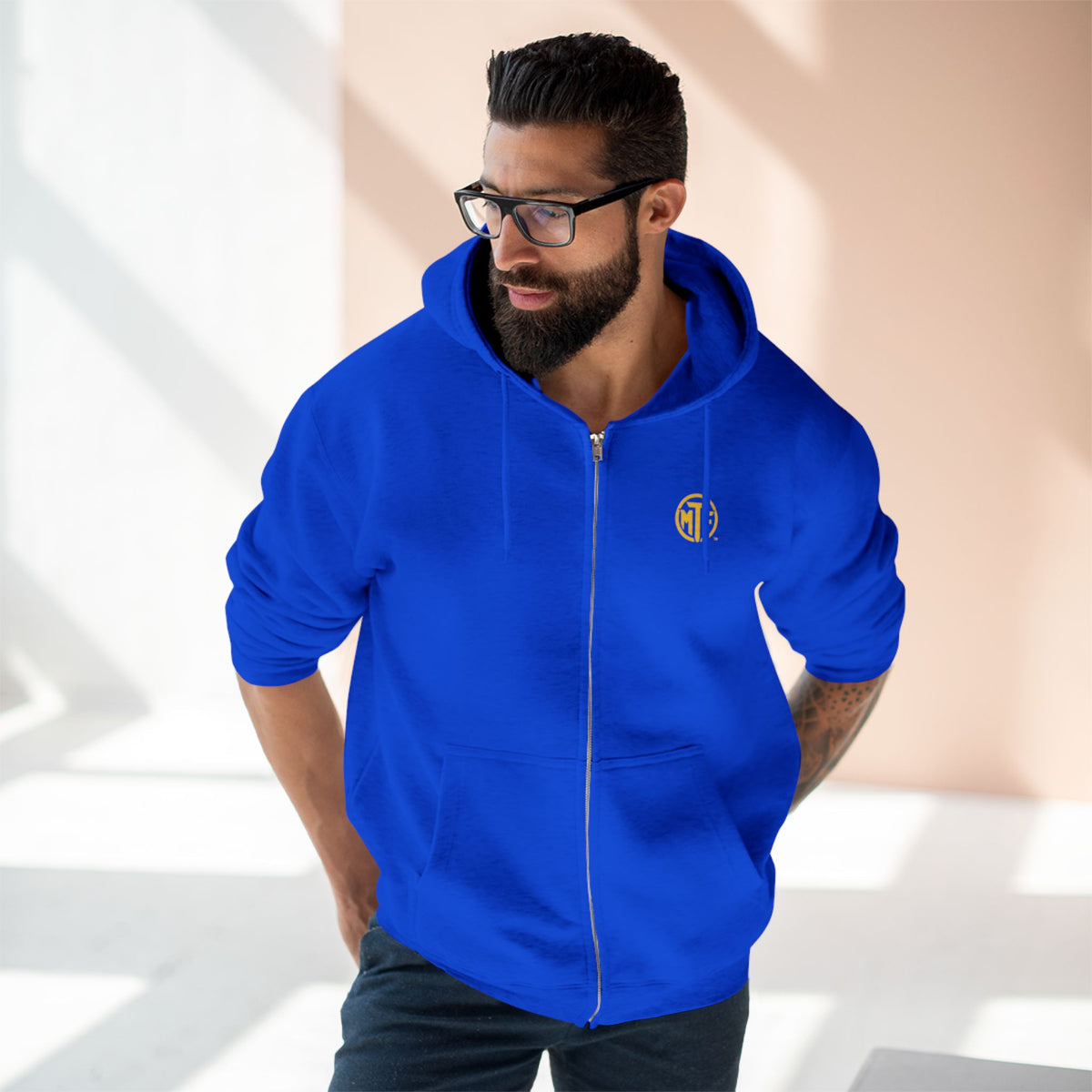 Move With Purpose Zip Hoodie — Moore Than Fitness Logo Fitness Hoodie