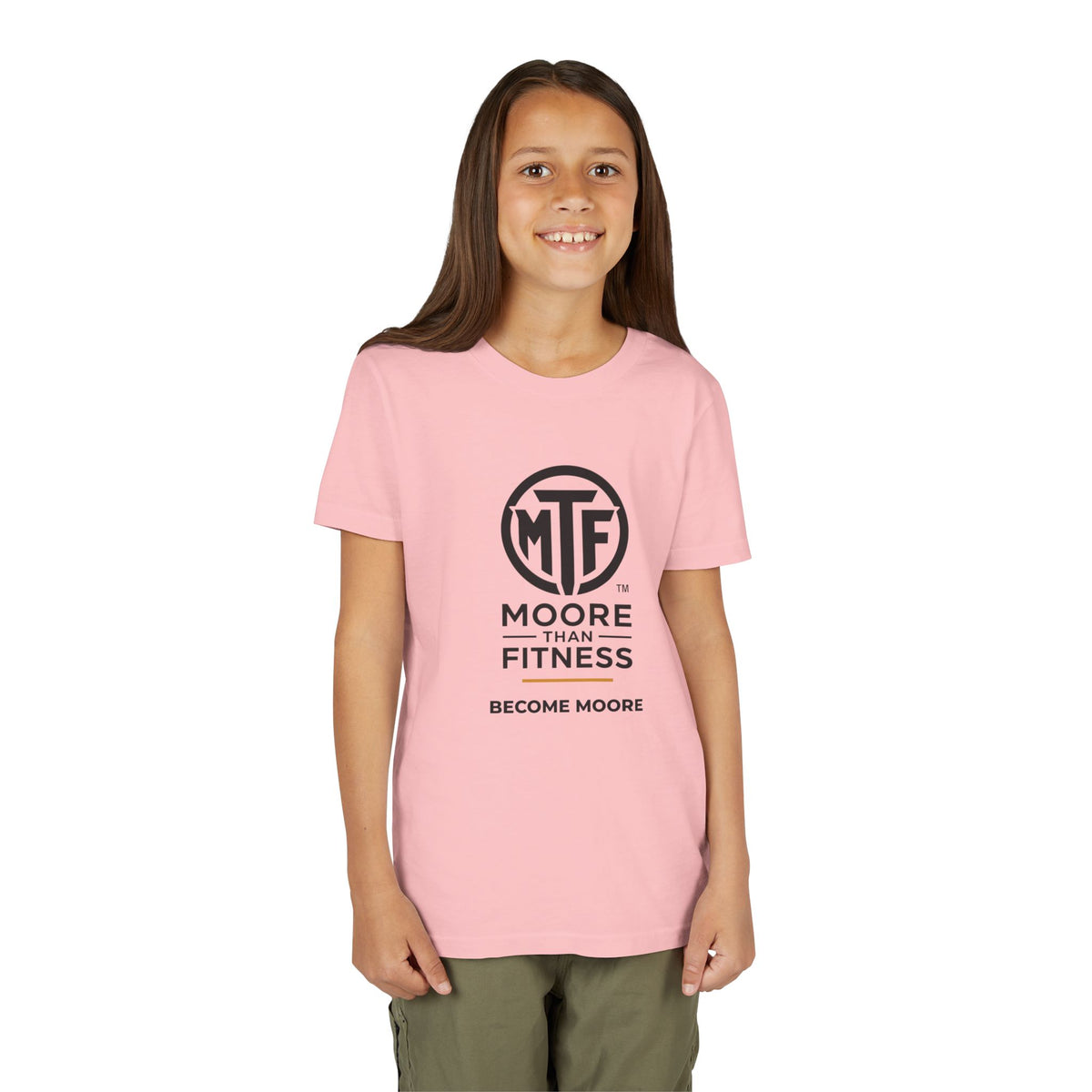 Youth Tee — Moore Than Fitness 'Become Moore' Logo Tee (Move With Purpose)