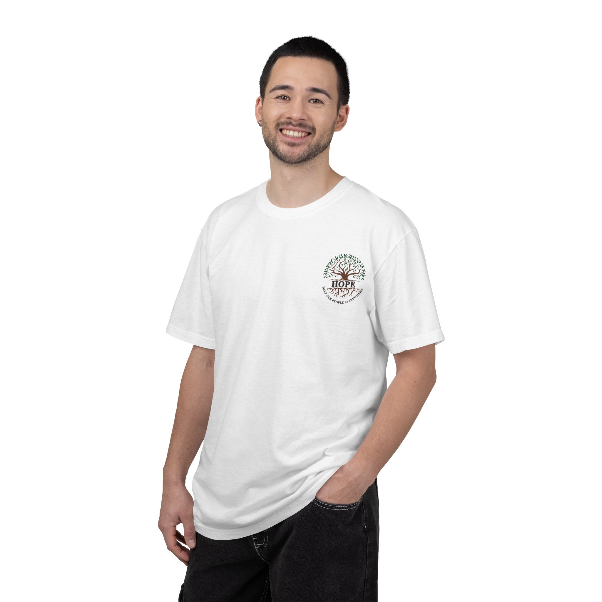 Hope Tree T-Shirt — "Help Our People Everywhere" Comfort Tee