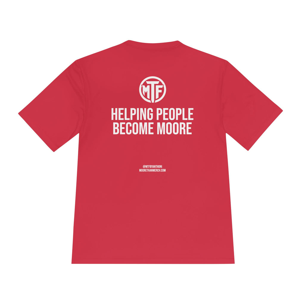 Moore Fitness 'Helping People Become More' Moisture-Wicking Tee