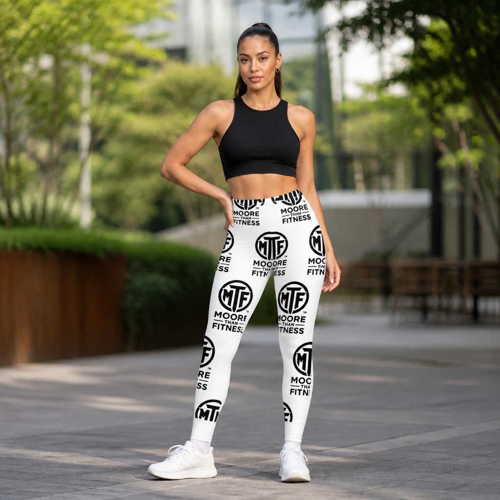 Moore Than Fitness Logo Leggings – Women's All-Over-Print Workout Leggings