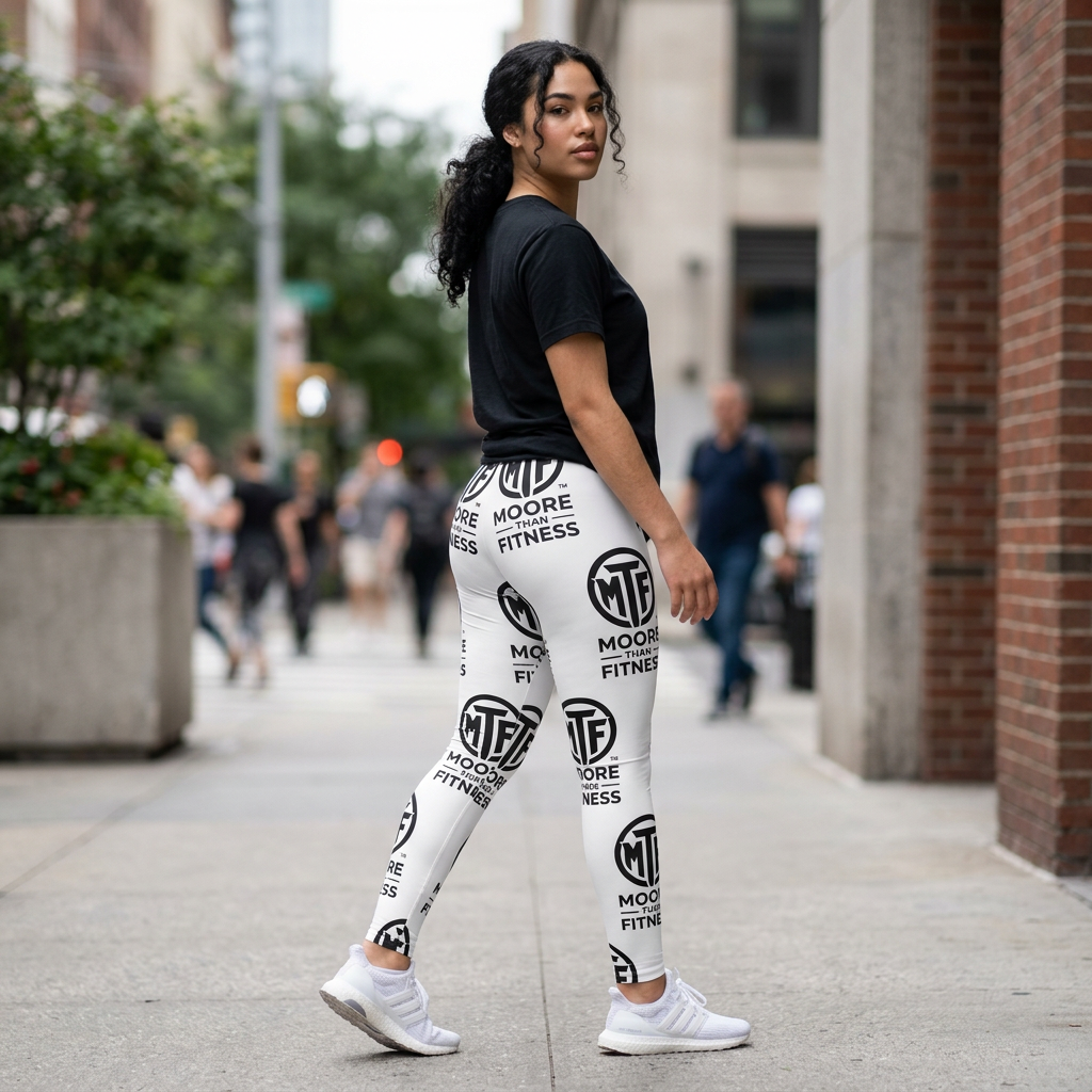 Moore Than Fitness Logo Leggings – Women's All-Over-Print Workout Leggings