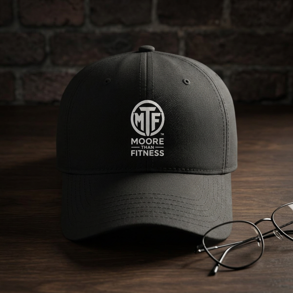 Moore Fitness Low Profile Baseball Cap — WTF Logo Embroidered Hat