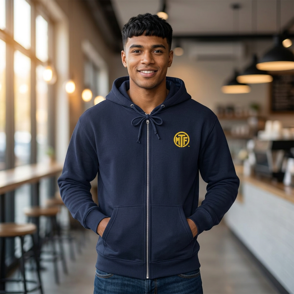 Become Moore Zip Hoodie — "Become Moore" Fitness Full-Zip Hooded Sweatshirt