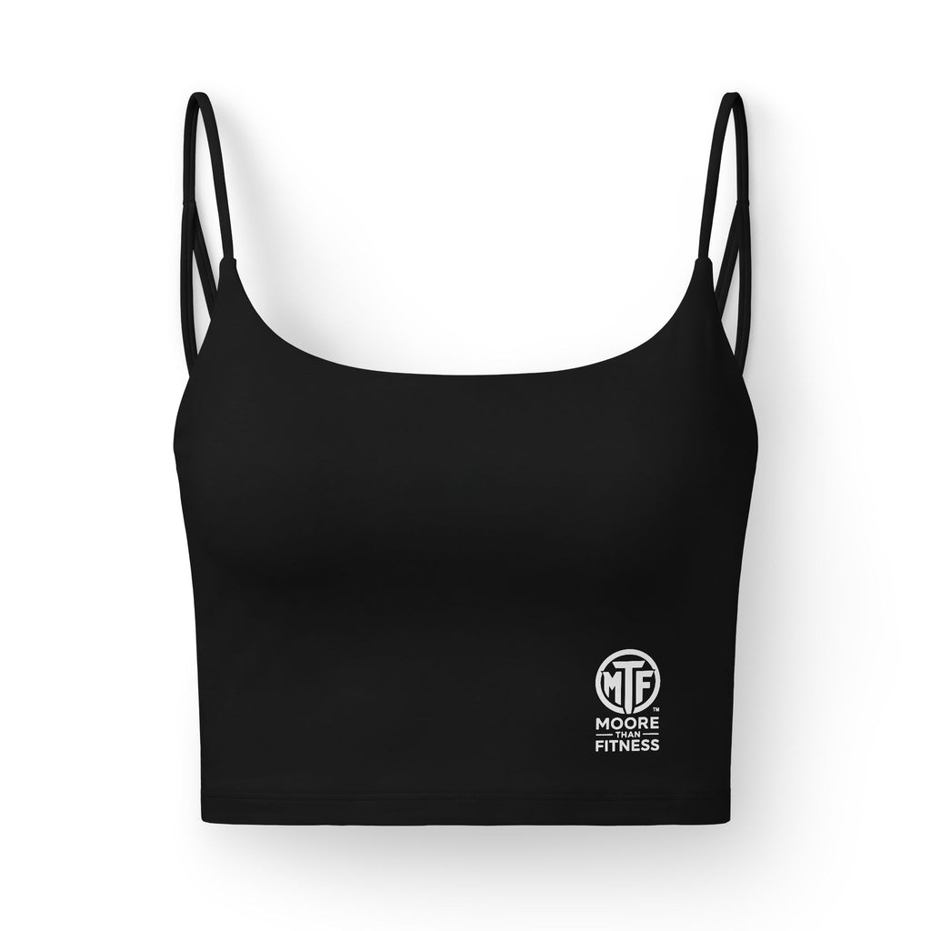 Women’s Luxe Bra — Moore Fitness Crop with ‘Always Becoming Moore’ Back Text
