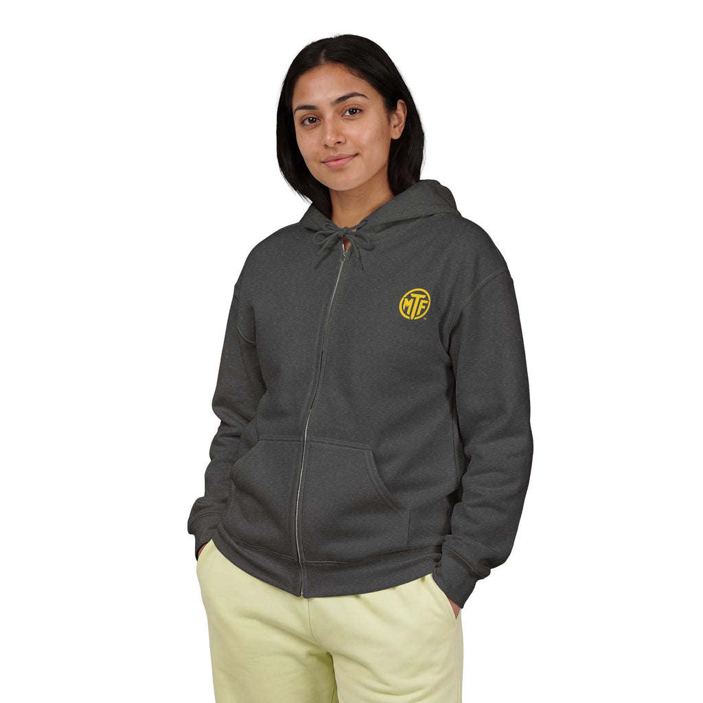 Become Moore Zip Hoodie — "Become Moore" Fitness Full-Zip Hooded Sweatshirt