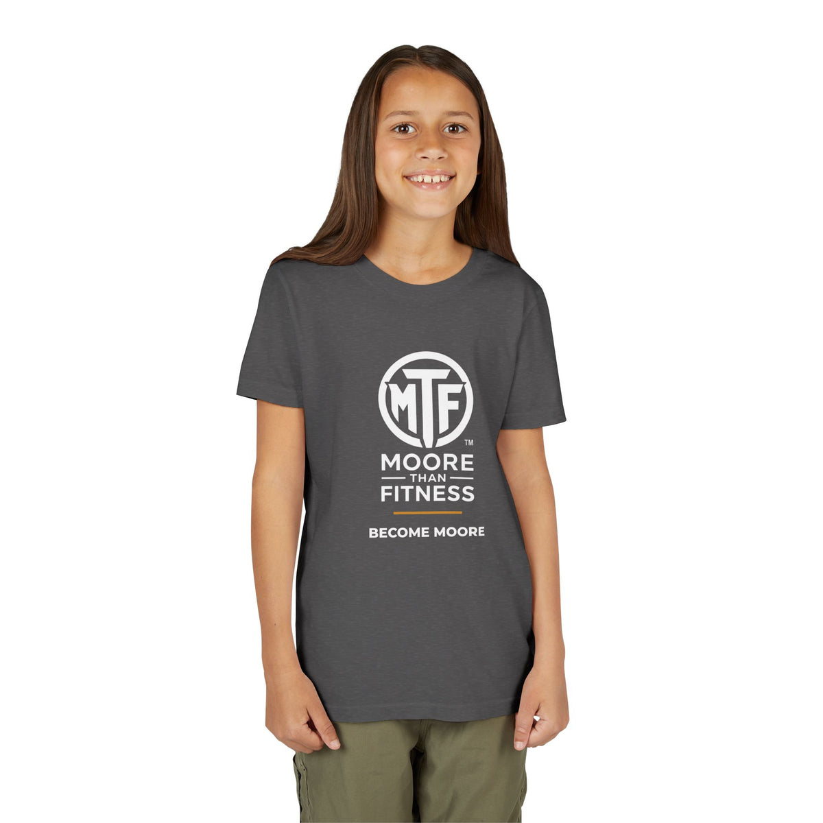 Youth Tee — Moore Than Fitness 'Become Moore' Logo Tee (Move With Purpose)