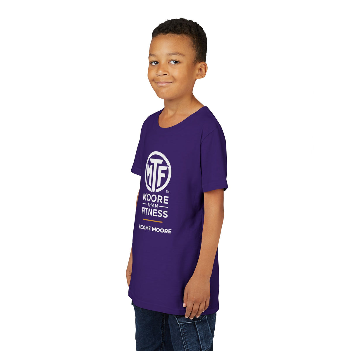 Youth Tee — Moore Than Fitness 'Become Moore' Logo Tee (Move With Purpose)