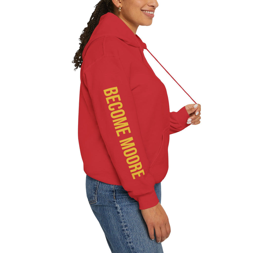 Signature Moore Than Fitness Logo Hoodie — "Become Moore" Sleeve Pullover