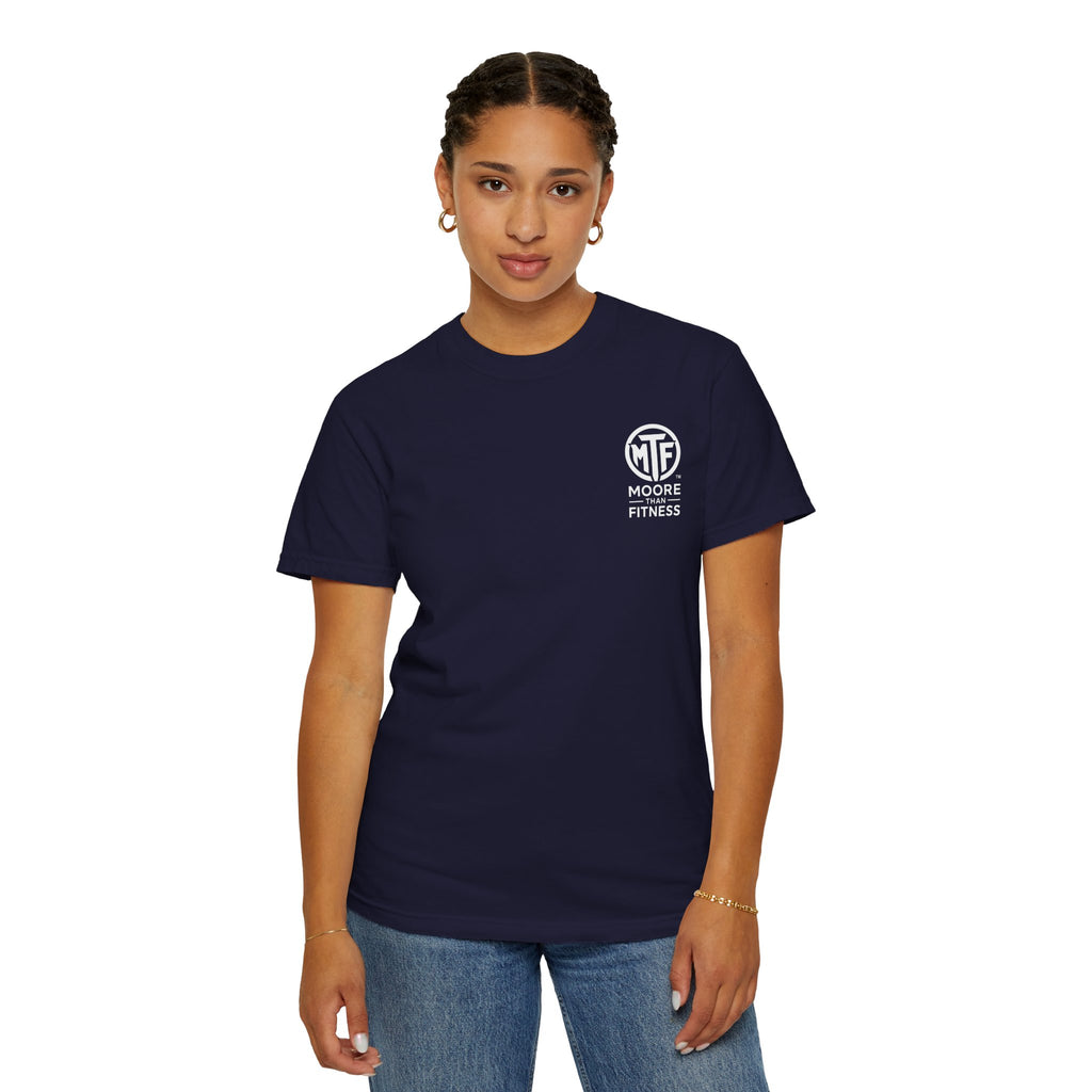 Discipline Builds Strength Purpose Builds Legacy T-Shirt — Moore Fitness Motivational Tee