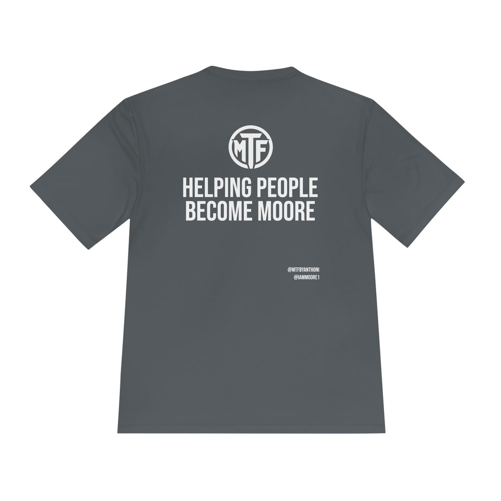 Moore Fitness 'Helping People Become More' Moisture-Wicking Tee