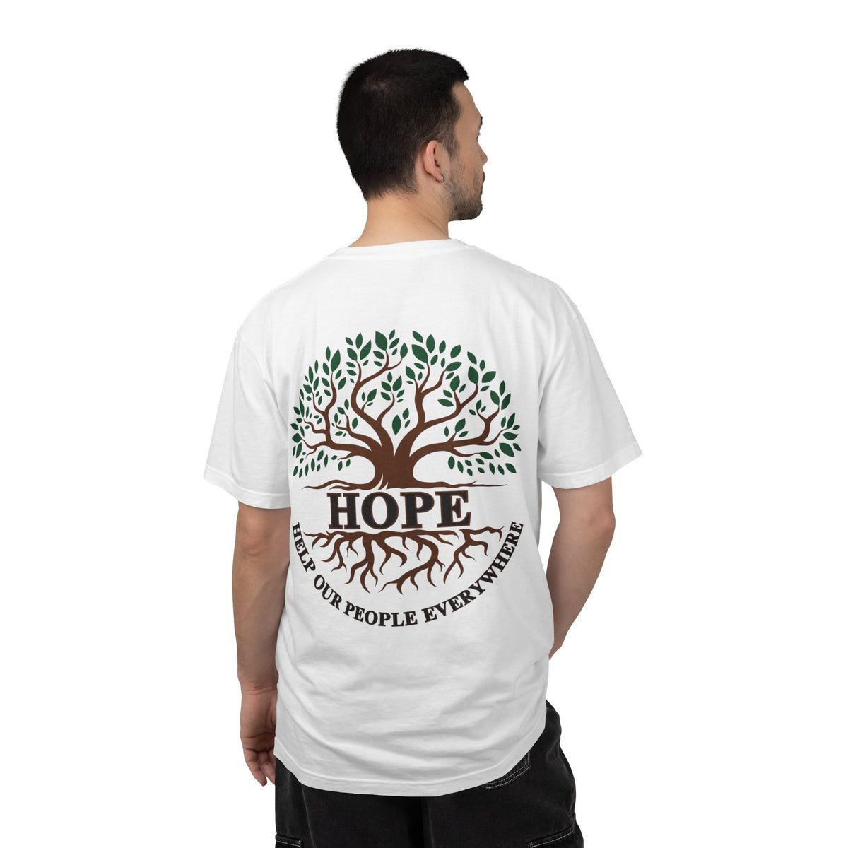 Hope Tree T-Shirt — "Help Our People Everywhere" Comfort Tee