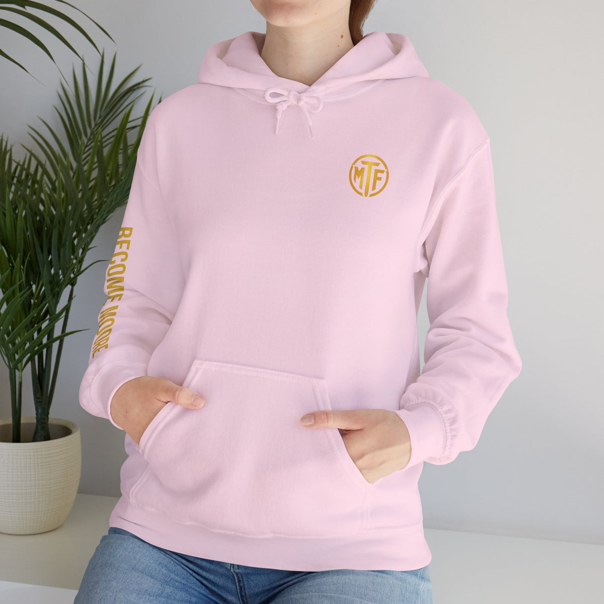 Signature Moore Than Fitness Logo Hoodie — "Become Moore" Sleeve Pullover