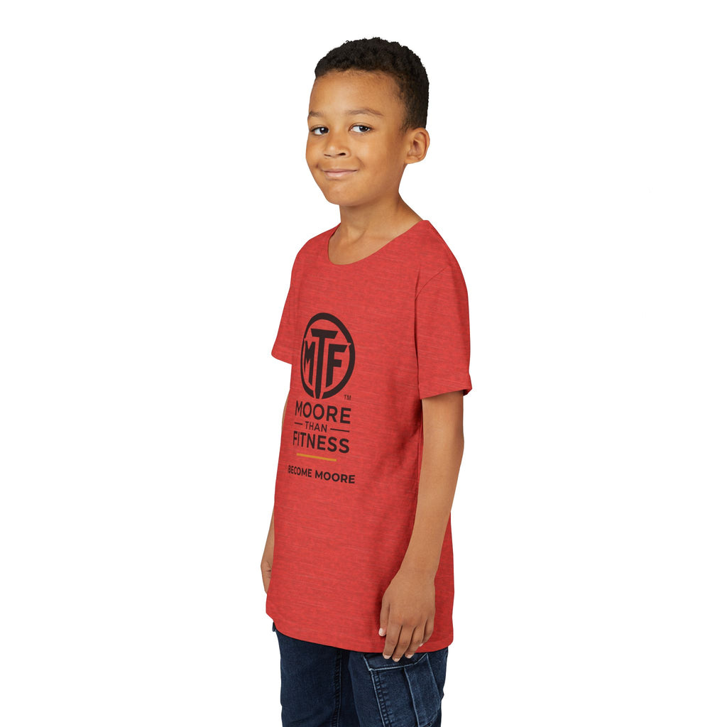 Youth Tee — Moore Than Fitness 'Become Moore' Logo Tee (Move With Purpose)