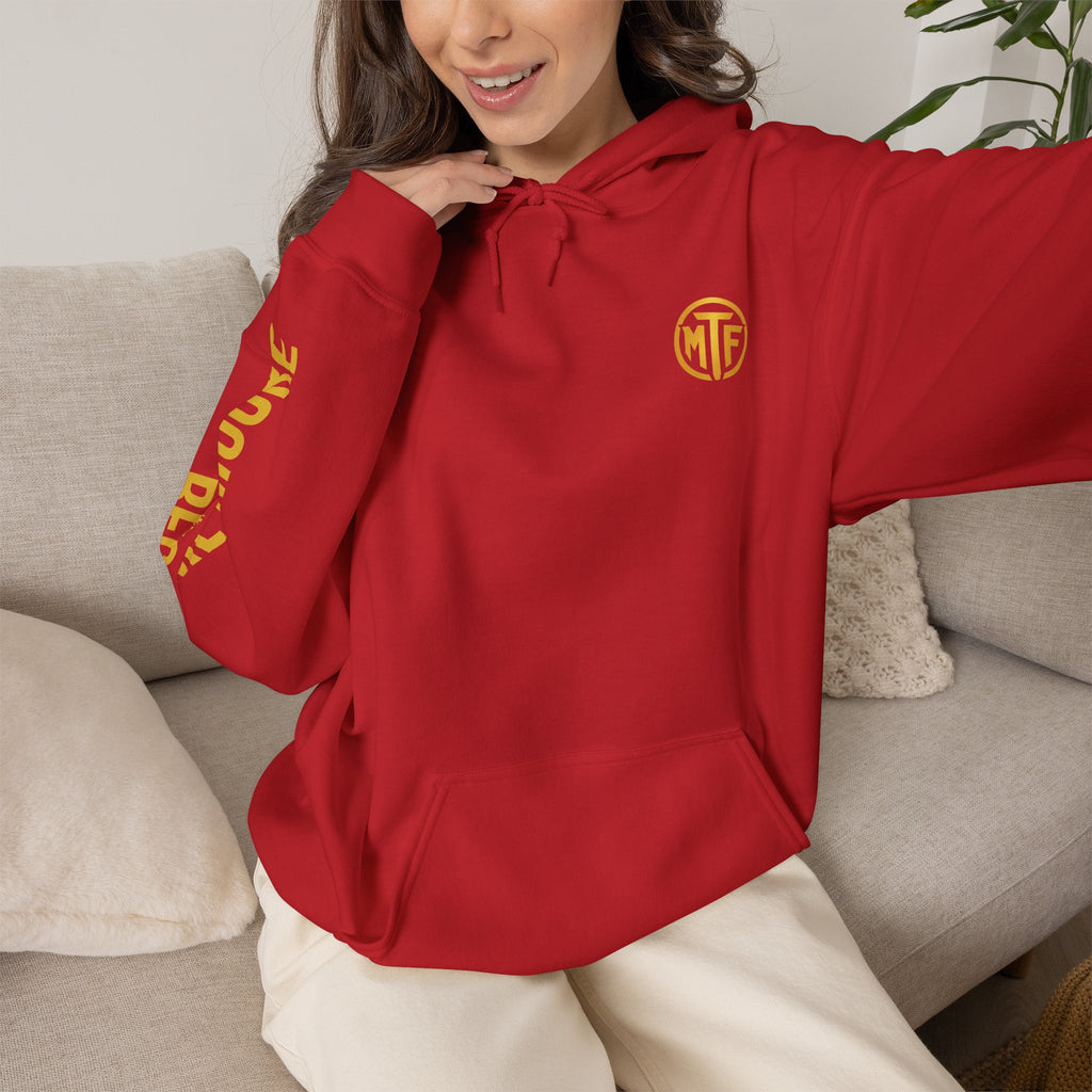 Signature Moore Than Fitness Logo Hoodie — "Become Moore" Sleeve Pullover