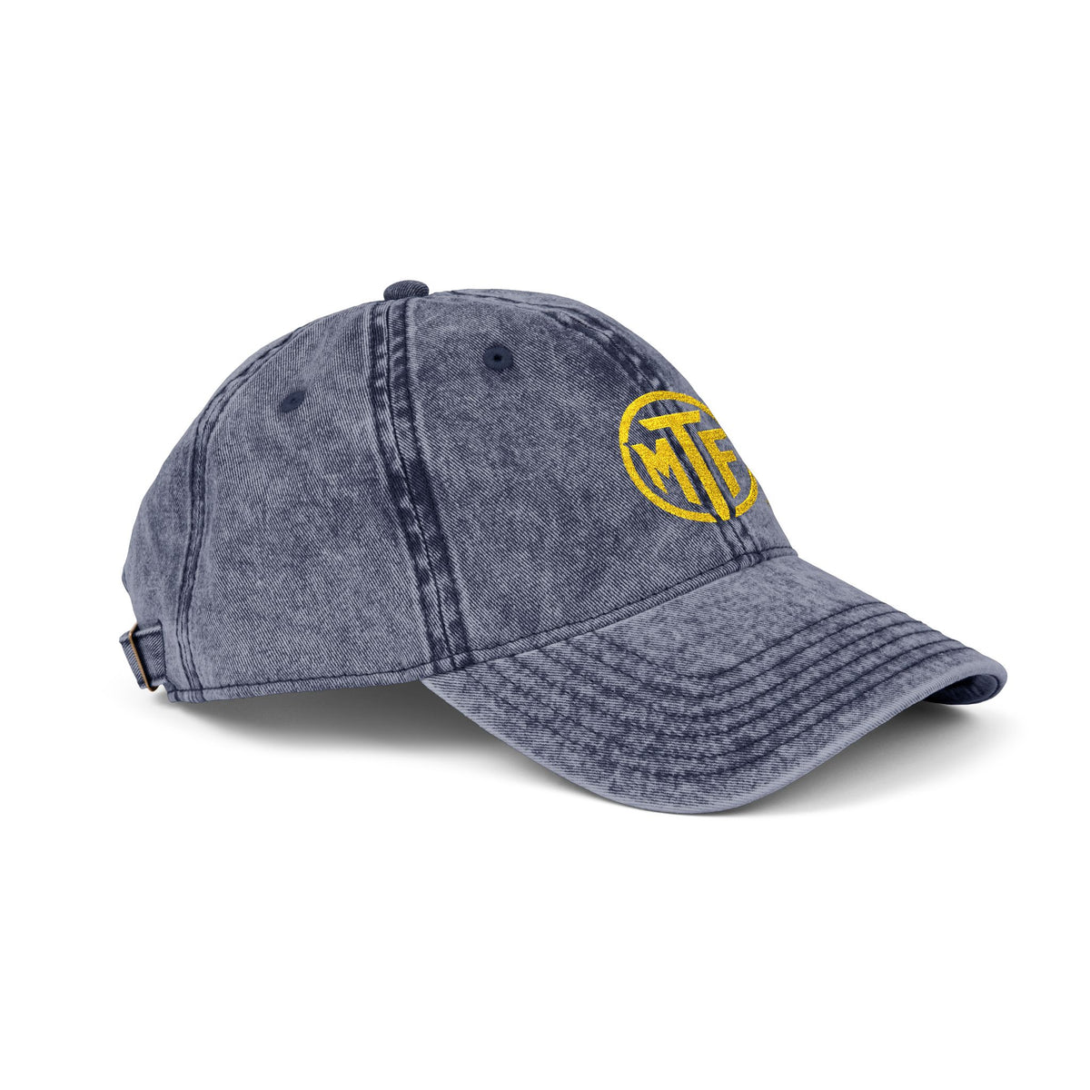 Vintage Embroidered Cap — Distressed Monogram Dad Hat