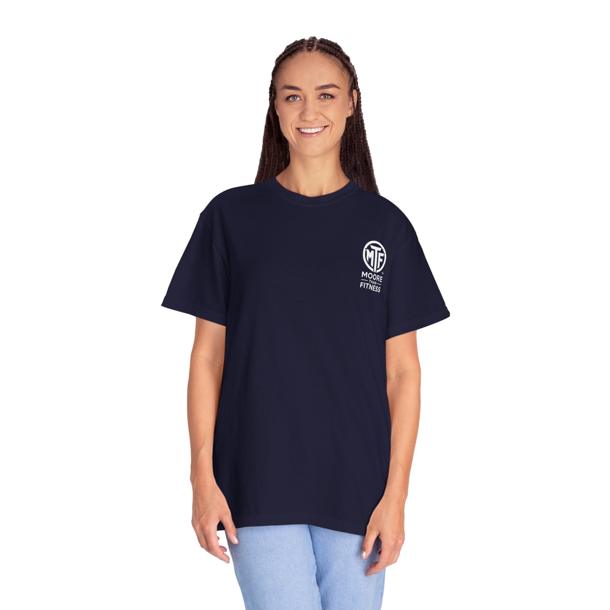 Discipline Builds Strength Purpose Builds Legacy T-Shirt — Moore Fitness Motivational Tee