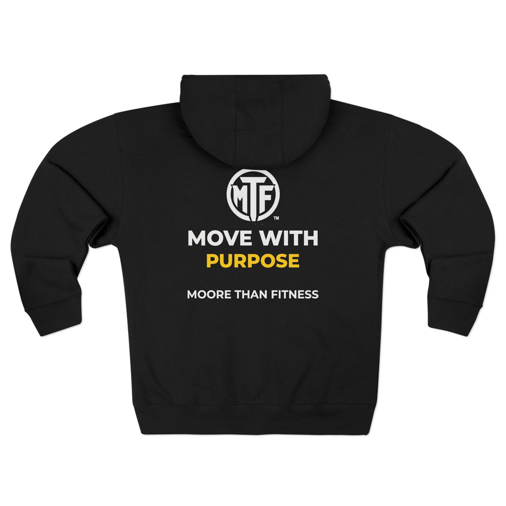 Move With Purpose Zip Hoodie — Moore Than Fitness Logo Fitness Hoodie