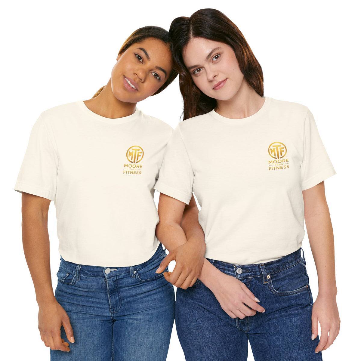 Moore Than Fitness Tee – Gold Logo Short Sleeve Shirt