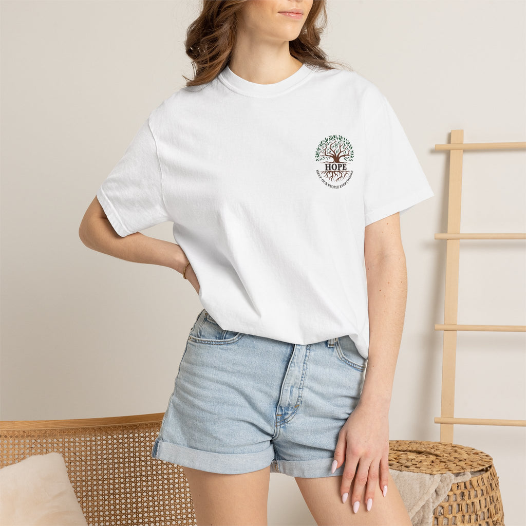 Hope Tree T-Shirt — "Help Our People Everywhere" Comfort Tee